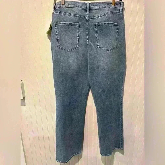 Sam Edelman yaro 90’s high rise pinch waist denim distressed jeans sz 32/30 .NWT - Picture 4 of 4